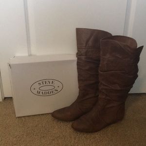 Steve Madden Size 11 Tan Leather Candence Boots
